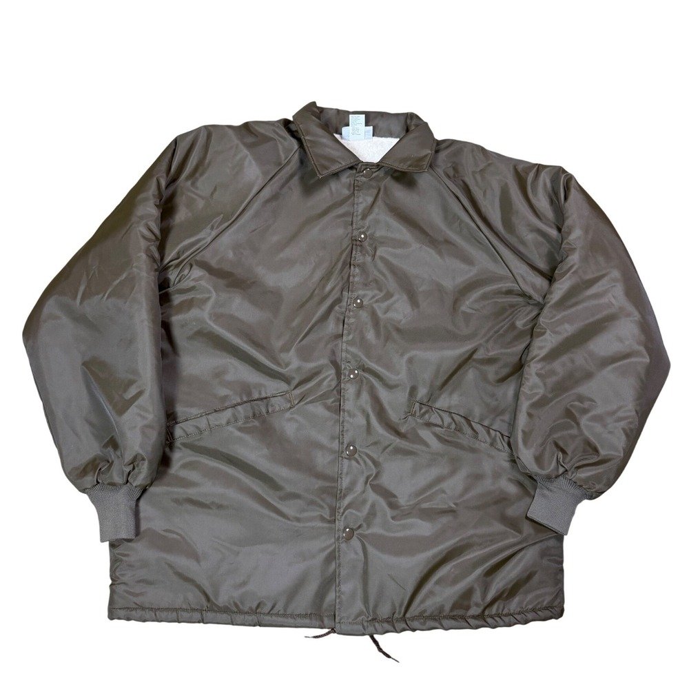 Hartwell Jackets Coach Jacket Mens Large Brown Faux Shearling Lined Made in USA